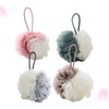 OATIPHO 4 Pcs Large Double Balls Mesh Sponge Shower Pouf