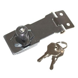 1 Verschlußriegel für Kofferanhänger Überfalle mit Schloß Verschluß Tür Hänger Schuppen Metall Neu Old-Harvest