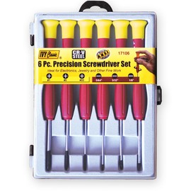 IVY Classic 17106 6-Piece Precision Screwdriver Set, Chrome Vanadium Steel, Sturdy Plastic Case