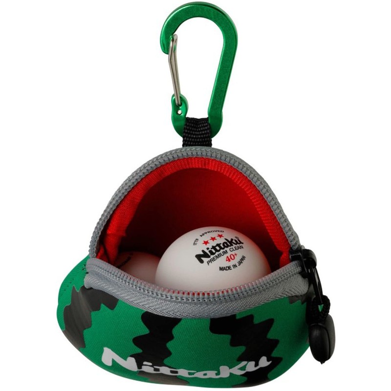 Nittaku NL9261 Table Tennis Ball Case, For 3 Balls, Watermelon