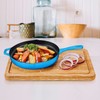Bruntmor 12'' Blue Pre-seasoned Cast Iron Frying Pan, 12 Inch