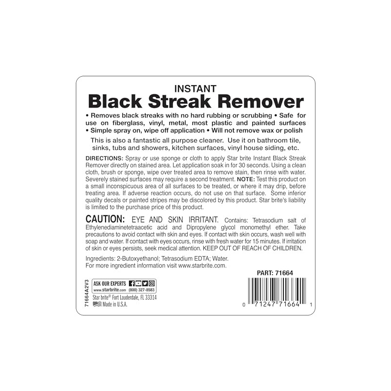 Star brite 071664 Instant Black Streak Remover - 64 oz.