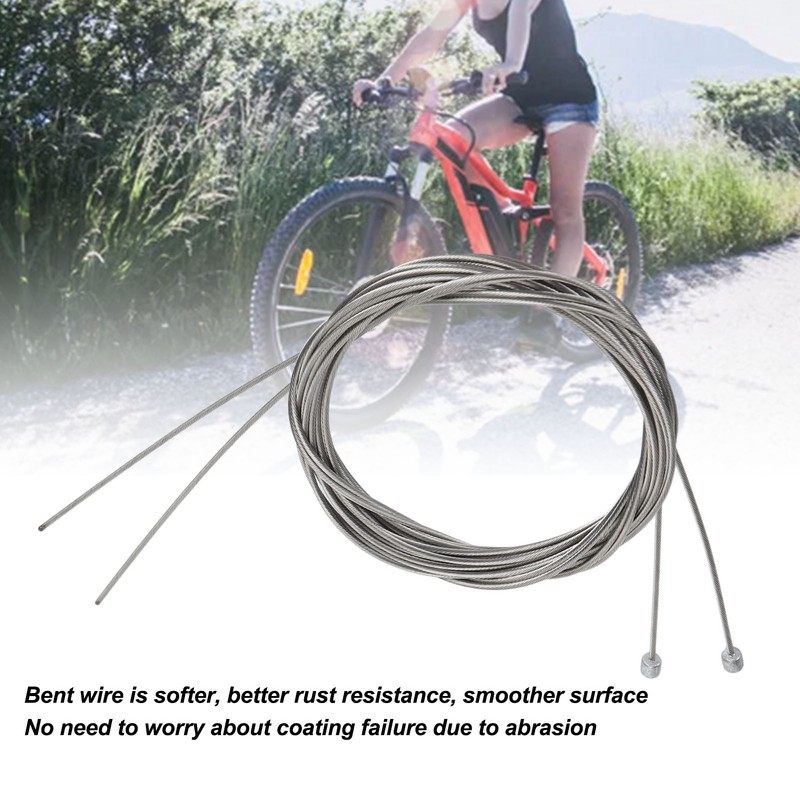 10Pcs Bike Shifter Cable Stainless Steel Rustproof Bicycle Gear Cable