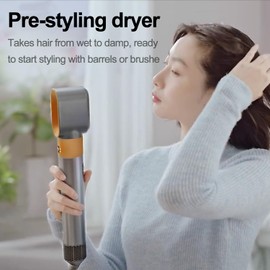 Pre-Styling Dryer Attachment for Dyson Airwrap, Nozzle Replacement Rotating Curling Barrels Hair Styler Accessories, Gold