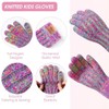 SENPUKI Kids Winter Hat Gloves Scarf Set, Girls Toddler Children