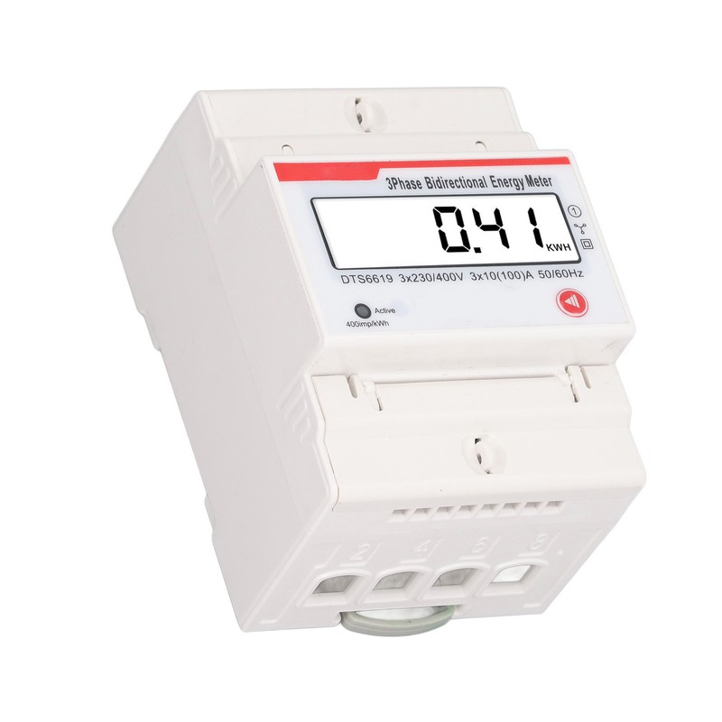 DIN Rail 3 Phase 4 Wire Energy Meter Multifunctional LCD