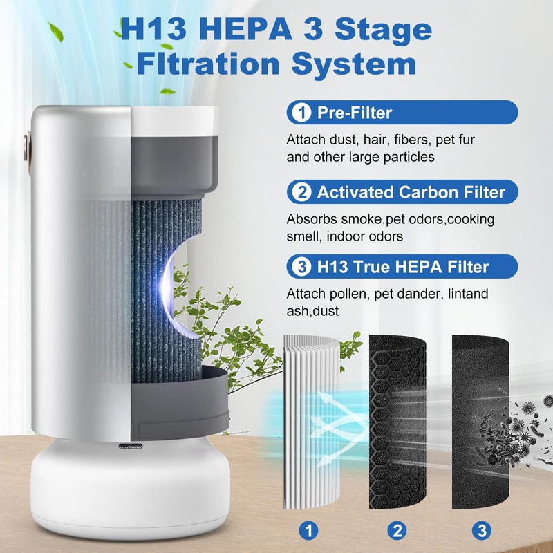 DMLBST Air Pro PECO-HEPA Replacement Filter Compatible with Molekule Air