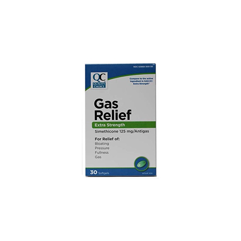 Quality Choice Gas Relief Extra Strength Simethicone 125 mg 30