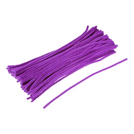MECCANIXITY Pipe Cleaners Chenille Stems 30cm/12 Inch for DIY Art Creative Crafts Decorations, Purple Pack of 100