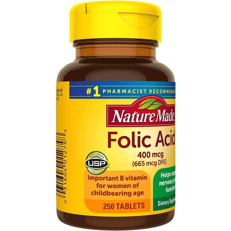 Panihari Nature Made Folic Acid 400mcg, 250 Tablets