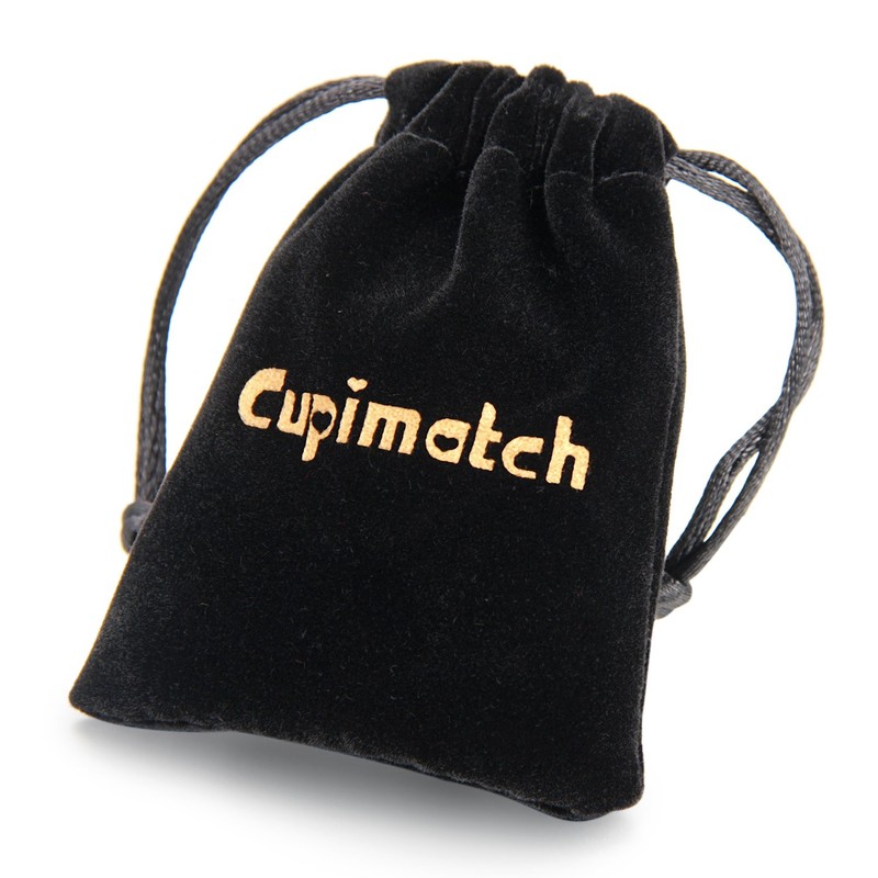 Cupimatch 2PCS Yin Yang Puzzle Matching Couples Leather Bracelet Bangle