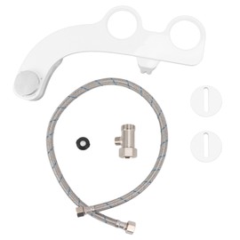 Bidet Attachment with Dual Nozzles Non Electric 7/8 Copper Tee Self Cleaning Water Bidet for Frontal and Rear Wash