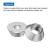sourcing map M5 Cone Cup Washers,Anodized Aluminum Gaskets Cup Head