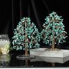 Nupuyai Green Howlite Turquoise Crystal Tree Feng Shui Money Tree