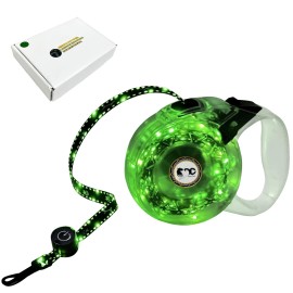 Geerduo Retractable Light up Dog Leash, 10 FT Heavy LED Light up Leash for Small Medium