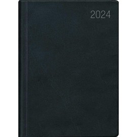 Pocket Calendar Black 2024 - Office Calendar 10.2 x 14.2 - 1 Week on 2 Pages - Flexible Plastic Cover - Notebook - Weekly Calendar - 640-1020