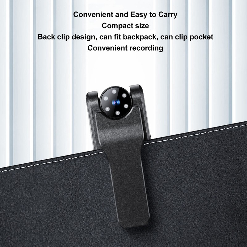 Mini Wearable Camera 1080P Night Vision Rechargeable Motion Detection HD