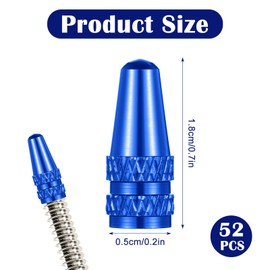 Guduling 52 Pcs Bike Valve Caps,13 Colors Presta Valve Caps,Aluminum Alloy Bike Dust Cap,Corrosion Resistant & Screw-On Design, Universal Fit for MTB, Road, Racing, Commuter, and Hybrid Bicycles