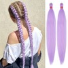 Lavender Purple Braiding Hair Pre Stretched 2 Packs Box Braids