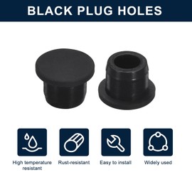 QUARKZMAN Pack of 12 Black Plug Holes, H13 Waterproof Rubber Button Plug for 12-13 mm/0.47-0.51 Inch Hole