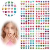 240 Piece Sticker Earrings 3D Gems Girls Earrings Self-Adhesive Glitter