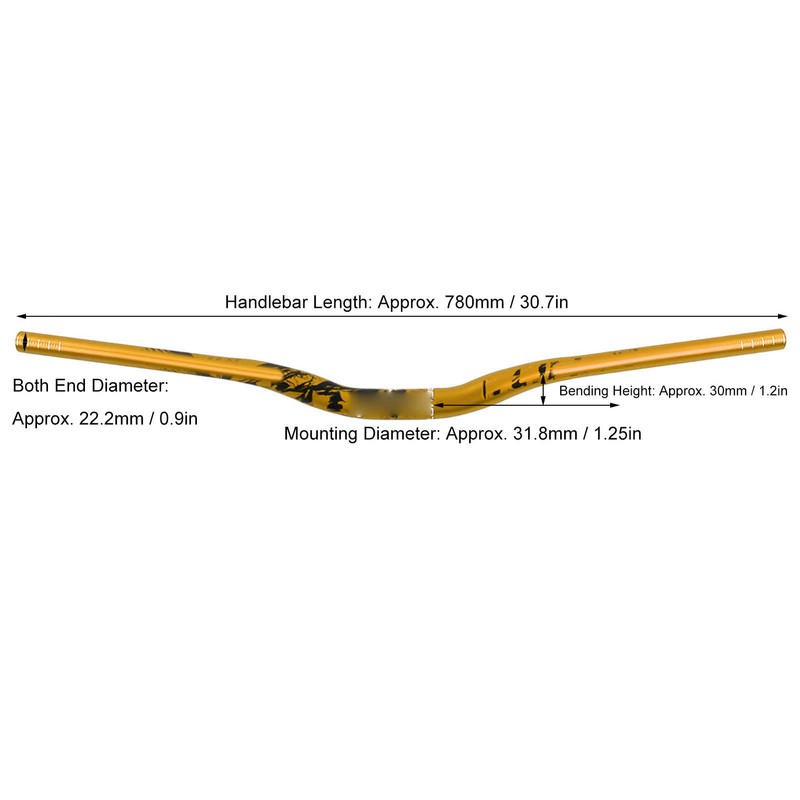 Wheel Track Handlebar Replacement Aluminum Alloy Bike Riser Bar 31.8mm