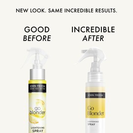 John Frieda Go Blonder Lightening Spray, Controlled Hair Lightener to Gradually Lighten Hair, with Citrus and Chamomile BlondMend Technology, 3.5 Oz
