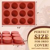 HKNMTT Round Silicone Molds 3 PCS, 12-Cavity 2.1" Round Cylinder