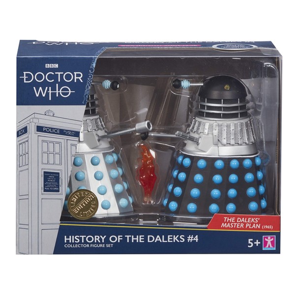 Doctor Who History of The Daleks Twin Pack #4 The Daleks’ Master Plan - Dr Who Season 3 Dalek Action Figure - Classic Dr Who Merchandise - Character Options - Pack of 2 - 5.5”