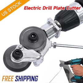Unbranded US Electric Drill Shears Plate Cutter Attachment Metal Sheet Cutter Nibbler Saw