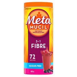 Metamucil, Daily Psyllium Husk Powder Supplement, Sugar-Free, 4-in-1 Fiber for Digestive Health, Berry Smooth Flavored Drink, 72 Servings