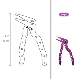 CRAZY SHARK Aluminium Mini Fishing Pliers, Hook Remover, Saltwater Resistant, Tungsten Carbide Cutters, Braid Line Cutters
