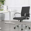 LANDSUN Home Office Chair Mid Back Desk Chair PU Leather