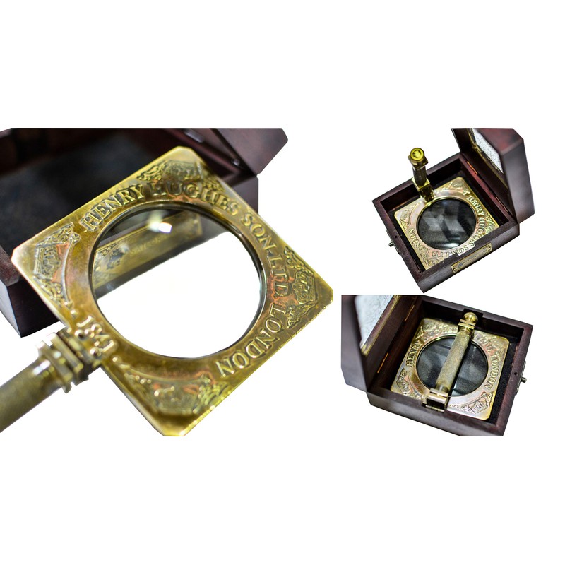 Sailor's Art Antique Brass Sherlock Holmes Fancy Magnifying Glass Handheld