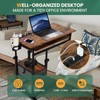 FAHKNS C Desk on Wheels, Height Adjustable Overbed Desk with