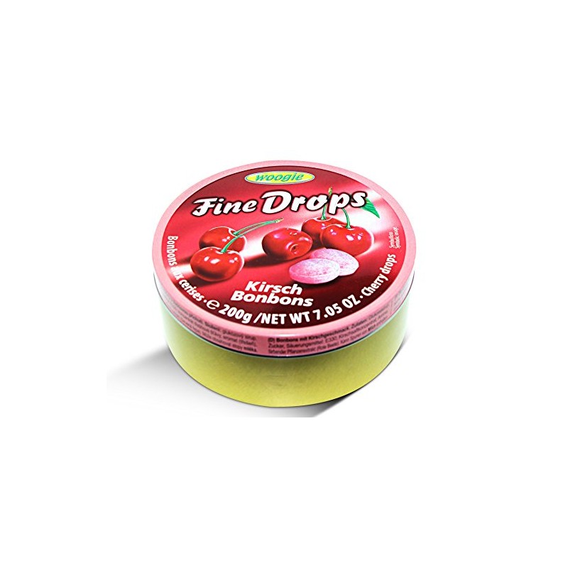 German Fine Drops Sanded Cherry Candy Tin 200gr (Kirschgeschmack) (5