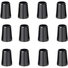 SummerHouse 12 Pieces Solid Black Flat Golf Iron Ferrules for Tapered 0.355 Shaft and 0.370 Shaft 0.500/0.750/1.000 Height Optional (0.370ID*0.530OD*0.750L)