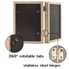 ORIVAN Double 5x7 Picture Frame Hinged Frame Vertical MDF Wood