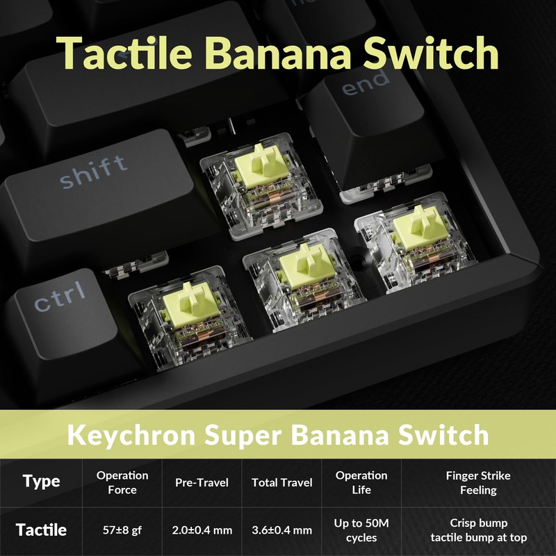 Keychron K2 75% Layout QMK Wireless and Wired Options Mechanical