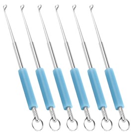 Lunpoem 6PCS Stainless Steel Fishing Unhooking Disgorger Durable Rust Resistant Fishing Hook Remover Essential Fishing Accessories For Safe And Easy Hook Extraction During Sea And Freshwater Fishing