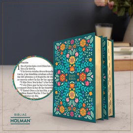 RVR 1960 Biblia letra grande tamaño manual, floreada, símil piel (edición 2023)/ RVR 1960 HSGP Bible floral LeatherTouch 2023 edition (Spanish Edition)