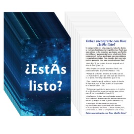Noveread 200 Pcs Spanish Gospel Tract Card Plan of Salvation Cards Pocket Holy Prayer Postcards Christian Inspirational Bible Verses Bookmark for Christian Gifts Ministering Tool(Are You Ready)