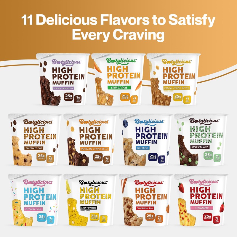 Bootylicious | High-Protein Muffin | 25g Protein, 7g Net Carbs,