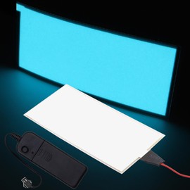 [3 Modes]jose2015 12X5CM Electroluminescent EL Panel Light Ice Blue,3V Flexible EL Panel Light Decorations Light for Cosplay/Party/Decorate Light/Car/Advertising(with Battery Inverter)