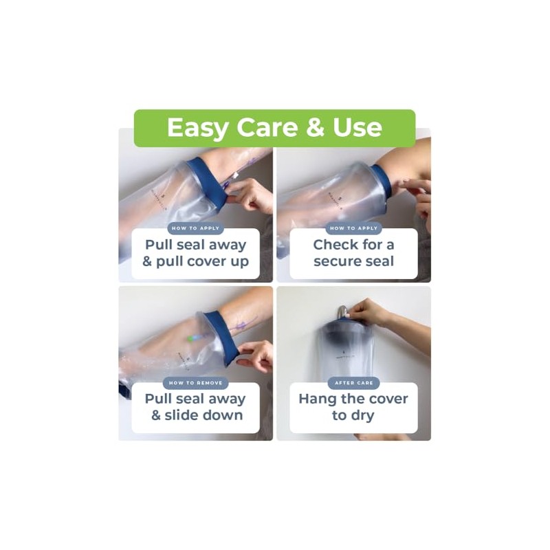 Mighty Well H2O Shield PICC Line Shower Cover (Ocean Blue,
