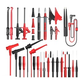 Laroal 25-teiliges Multifunktions-Multimeter-Teststift-Set mit austauschbaren Krokodilklemmen und austauschbarer Sonde, digitaler elektrischer Multimeter-Testclip, Testhakensonde
