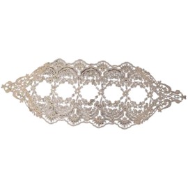 Elegant Interior 12215TR-BE [French Lace Table Runner] Beige 11.8 x 35.4 inches (30 x 90 cm) Doily Table Center Tablecloth