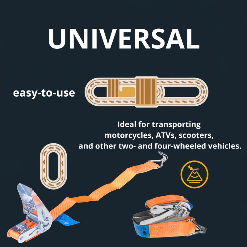 INTAKO Tie Down Straps with Ratchet 4 m 800 kg