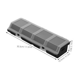 Uonlytech 2pcs Divided Plastic Hardware Organizer Box for Screws Nuts and Bolts Compact Storage Lid and