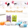 JRYXDS Cartoon Roller Eraser, 6 Pieces Coloured Pencil Eraser Roller,